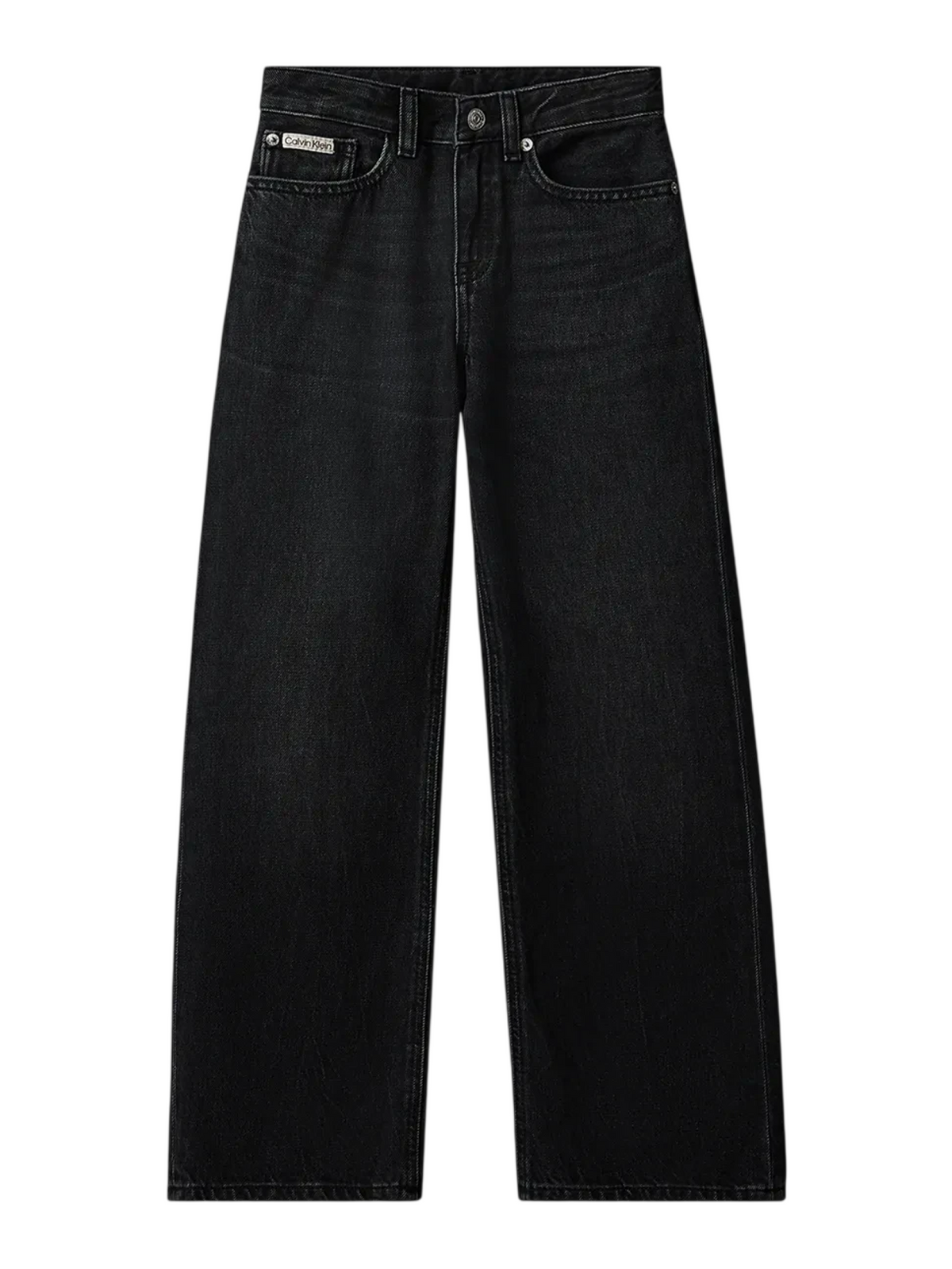 Calvin Klein Jeans jeans wide leg bambina lavaggio nero LVCKFJC08G 1BY Calvin Klein Jeans 