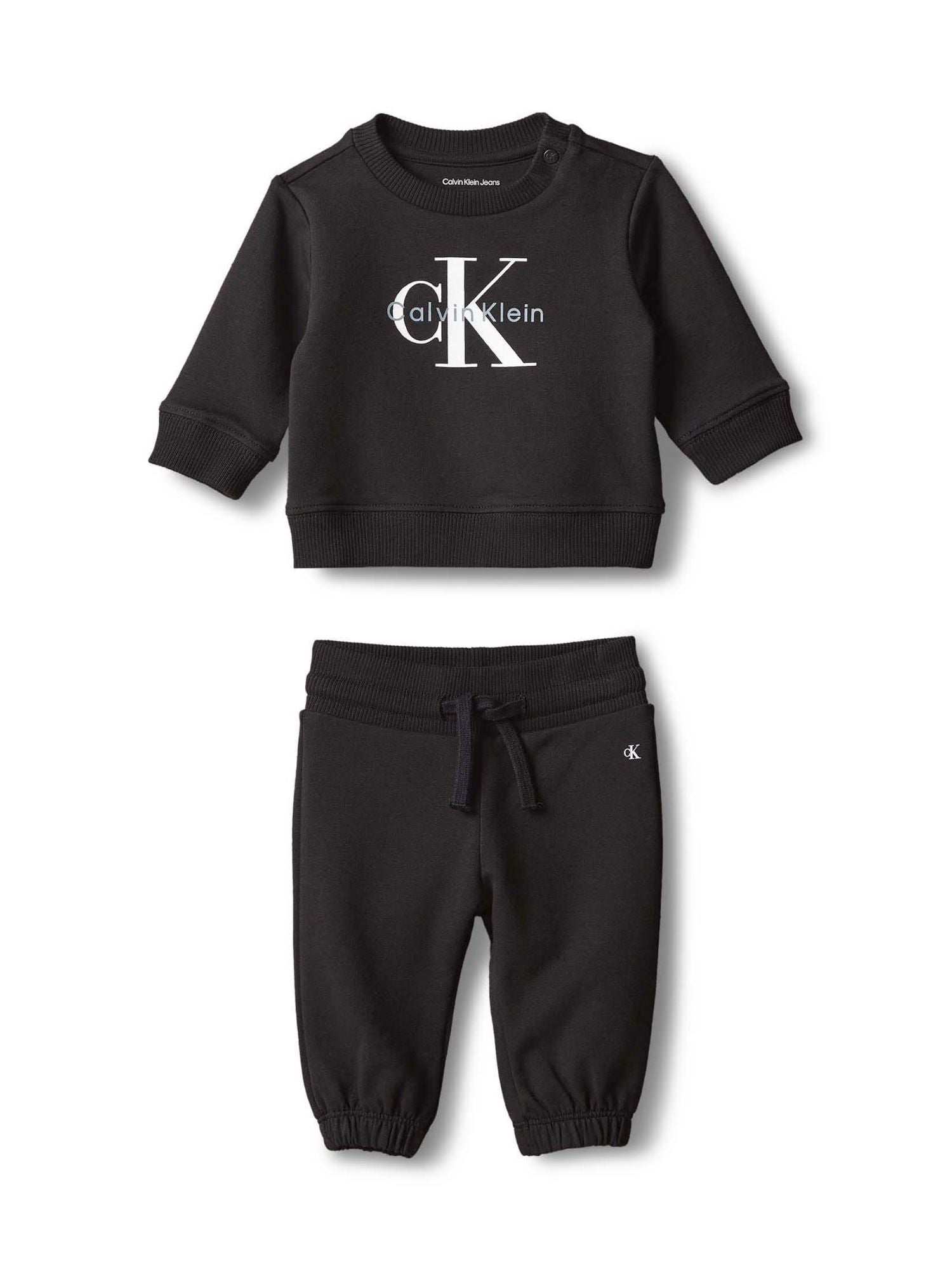 Calvin Klein Jeans tuta sportiva neonato con logo nero LVCKFJI13N BEH Calvin Klein Jeans 