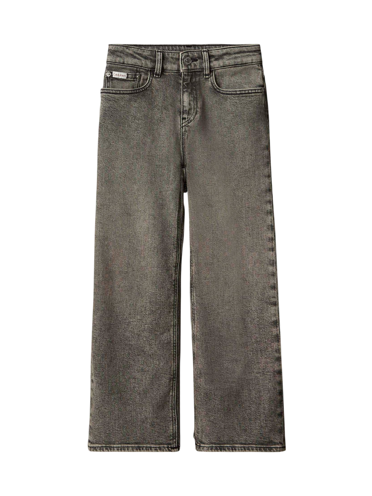 Calvin Klein Jeans jeans bambino wide leg Skater lavaggio nero LVCKTJC21B 1B1 Calvin Klein Jeans 