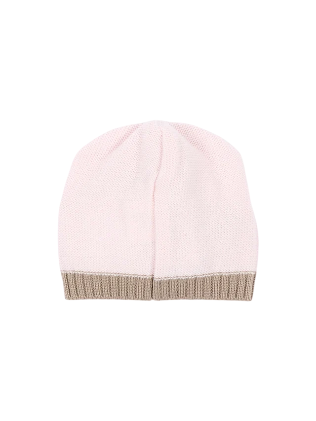 Colori Chiari cappello in lana neonata con fiocco rosa tortora FF788586-4977 8224 COLORICHIARI 