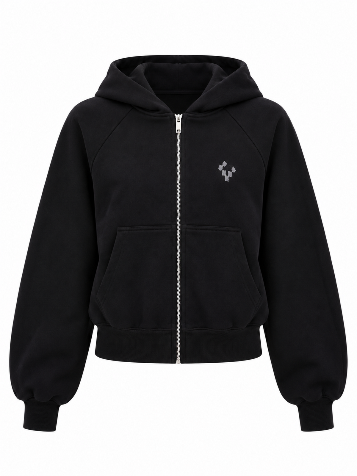 County of Milan felpa con zip e cappuccio donna logo glitter nero CM30212 NERO COUNTY OF MILAN 