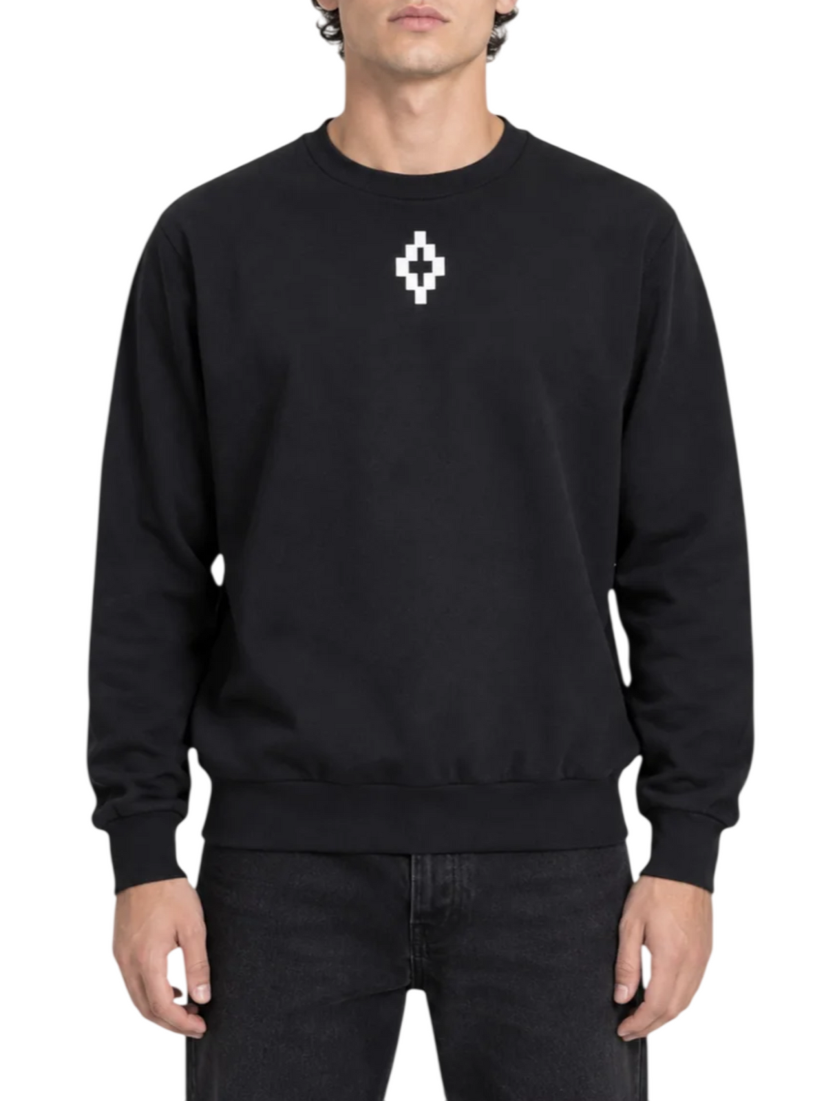 County of Milan felpa uomo con stampe logate nero CMMASW100 110 COUNTY OF MILAN 