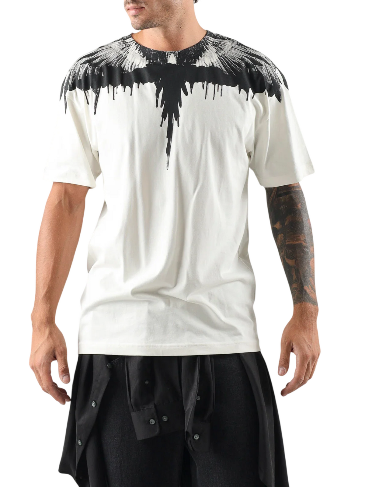 County of Milan T-shirt uomo manica corta stampa iconica panna CMMATH083 412 COUNTY OF MILAN 
