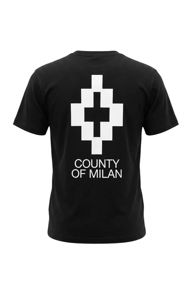 County of Milan T-shirt uomo manica corta nero CMMATH102 110 COUNTY OF MILAN 