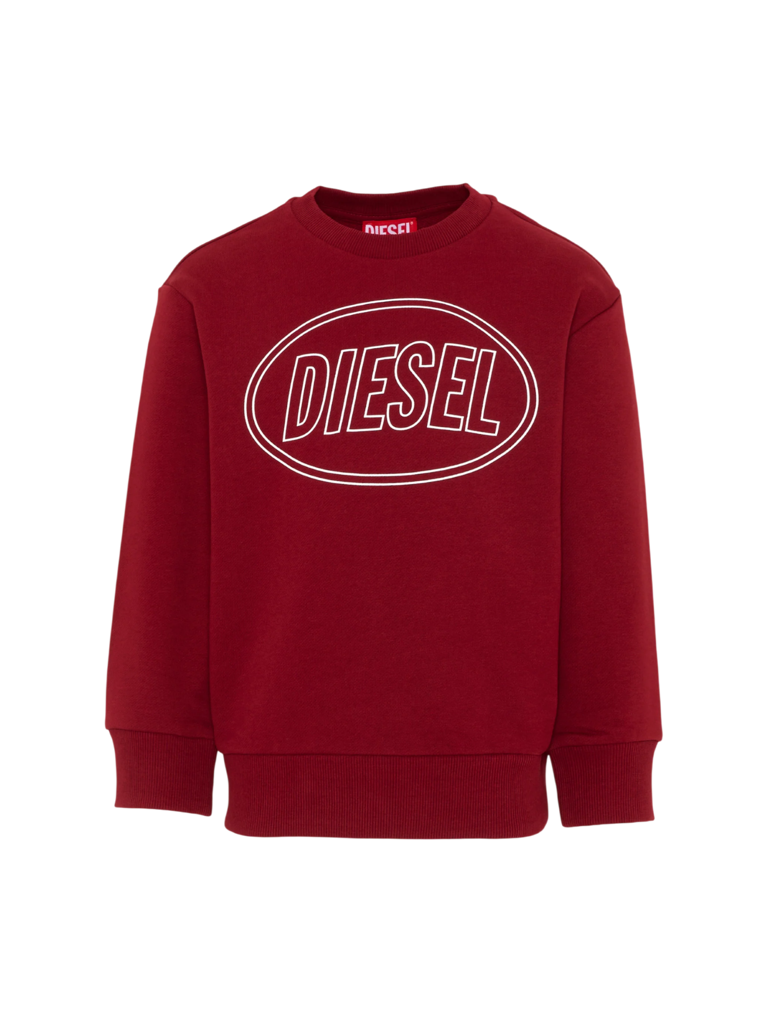 Diesel felpa bambino stampa logo bordeaux J02611-0GEAD K440 DIESEL 