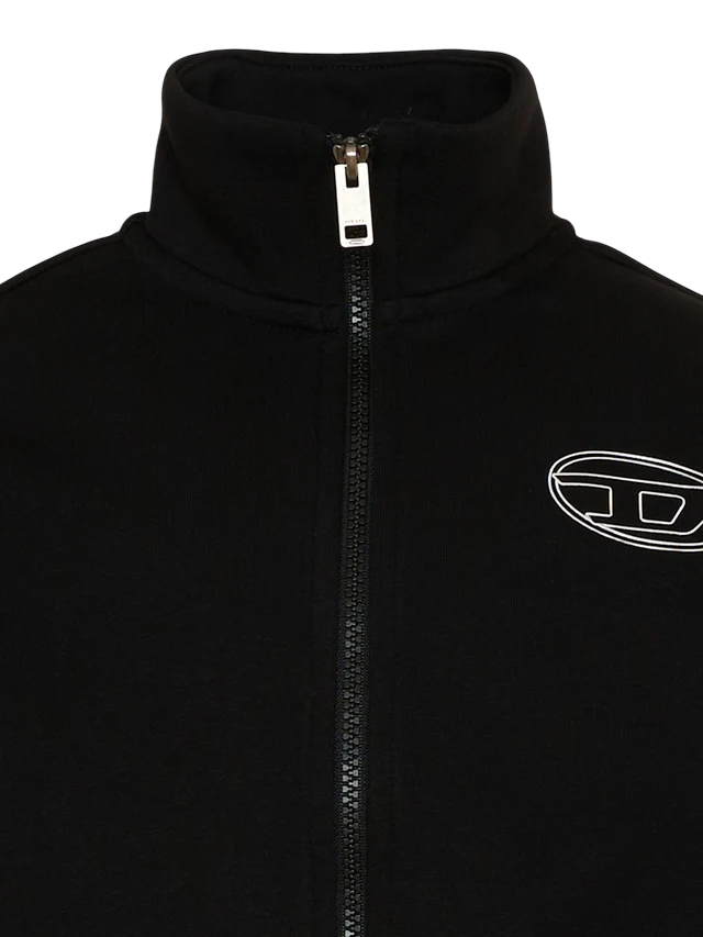 Diesel giacca bambina in felpa Salila con zip nero J02916-KYAZ3 K900 DIESEL 