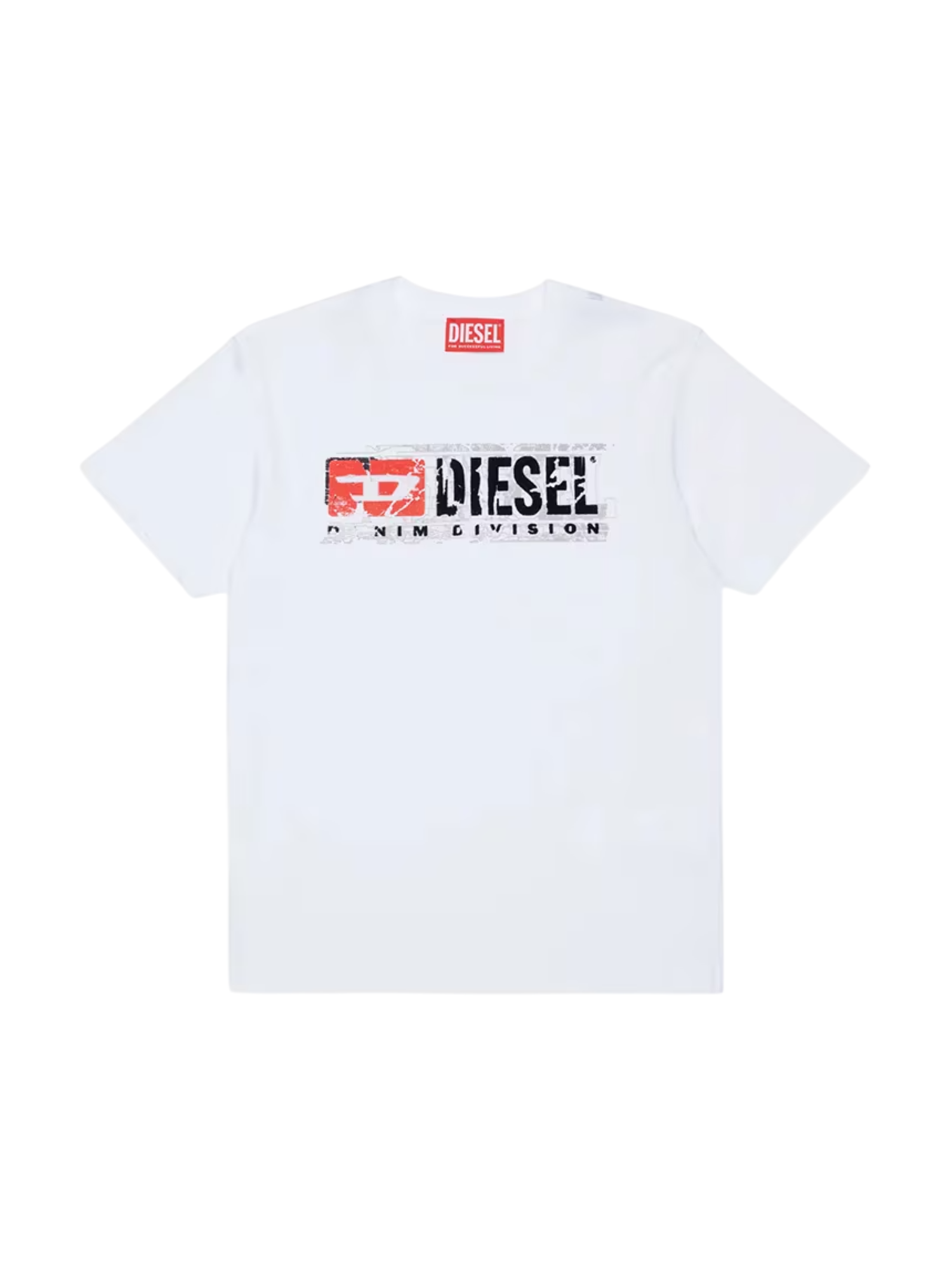 Diesel T-shirt bambino manica corta logo flock bianco J02976-00YI9 K100 DIESEL 