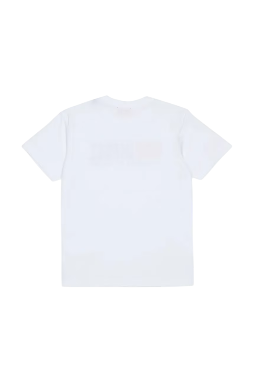 Diesel T-shirt bambino manica corta logo flock bianco J02976-00YI9 K100 DIESEL 