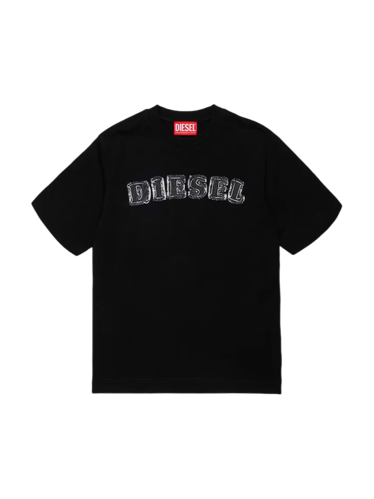Diesel T-shirt manica corta bambino logo denim nero J02992-KYA1Y K900 DIESEL 