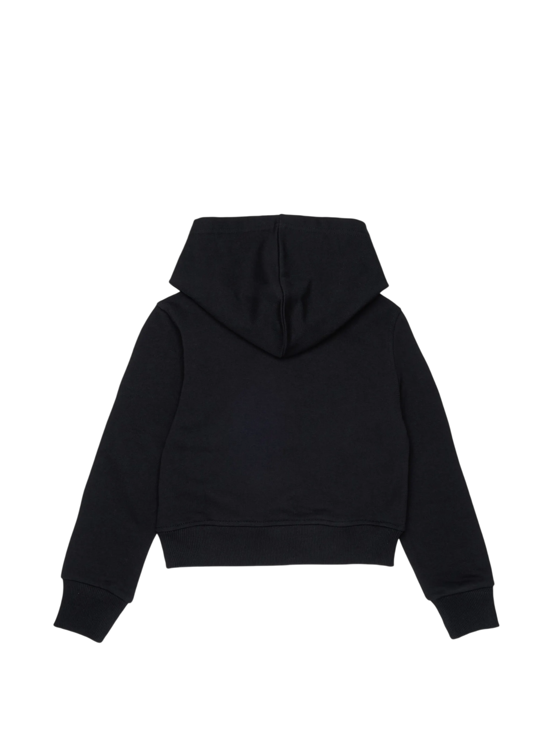 Diesel felpa bambina con cappuccio logo paillettes nero oro J03021-KYA2L K900 DIESEL 