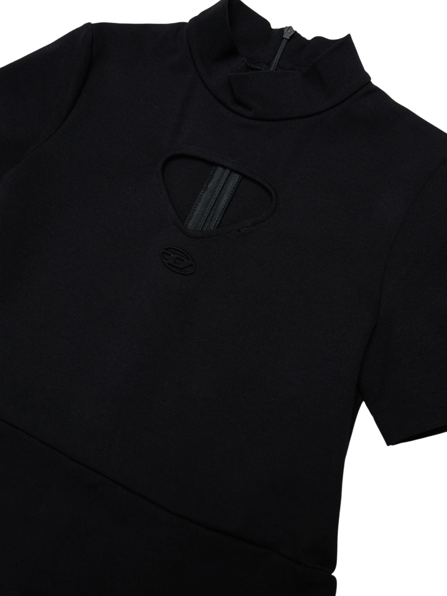 Diesel abito corto bambina con cut out nero J03041-KYATE K900 DIESEL 