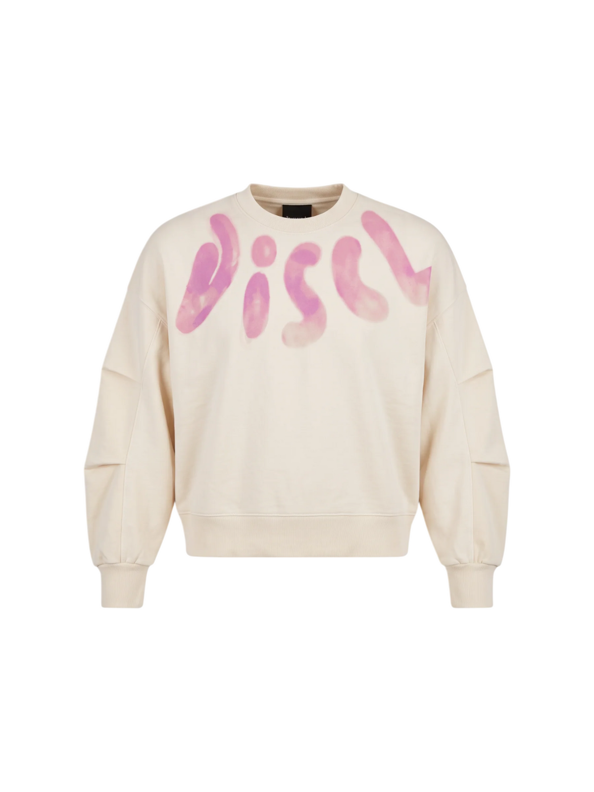 Disclaimer felpa donna con stampa logo panna 55866 LATTE DISCLAIMER 
