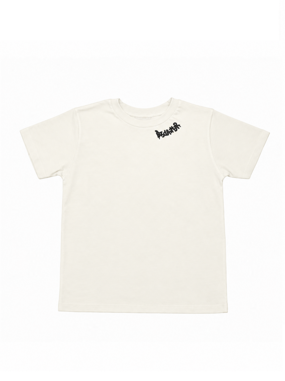 Disclaimer T-shirt bambino manica corta con logo panna 59110 LATTE DISCLAIMER 