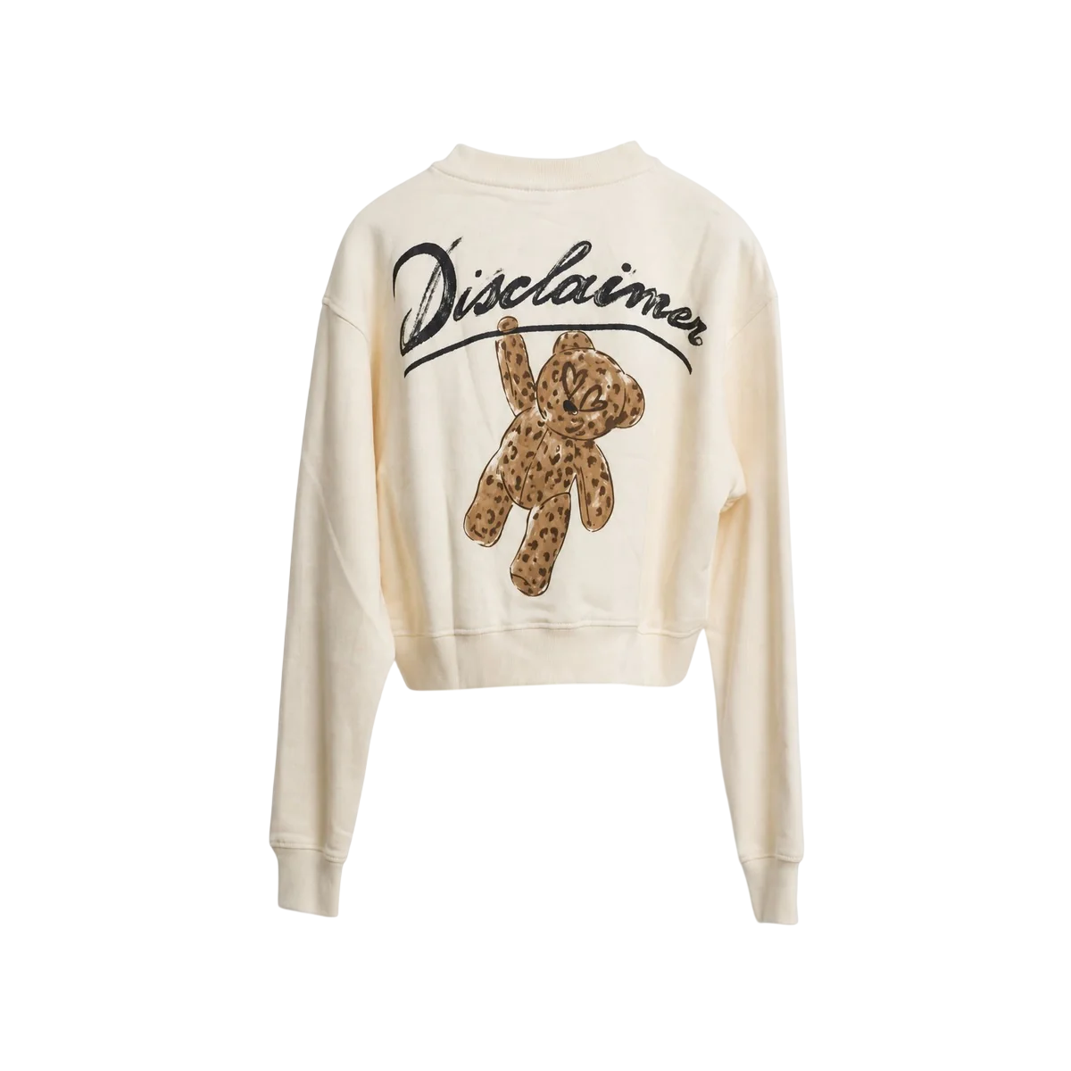felpa crop bimba girocollo 59221 LATTE DISCLAIMER 