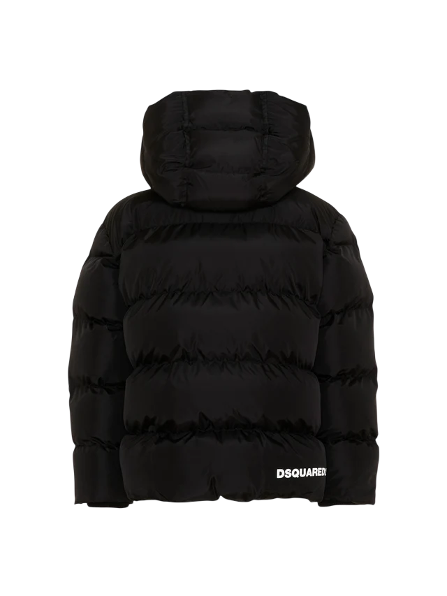 Dsquared2 piumino bambino con cappuccio nero DQ1090-D00BN DQ900 DSQUARED2 
