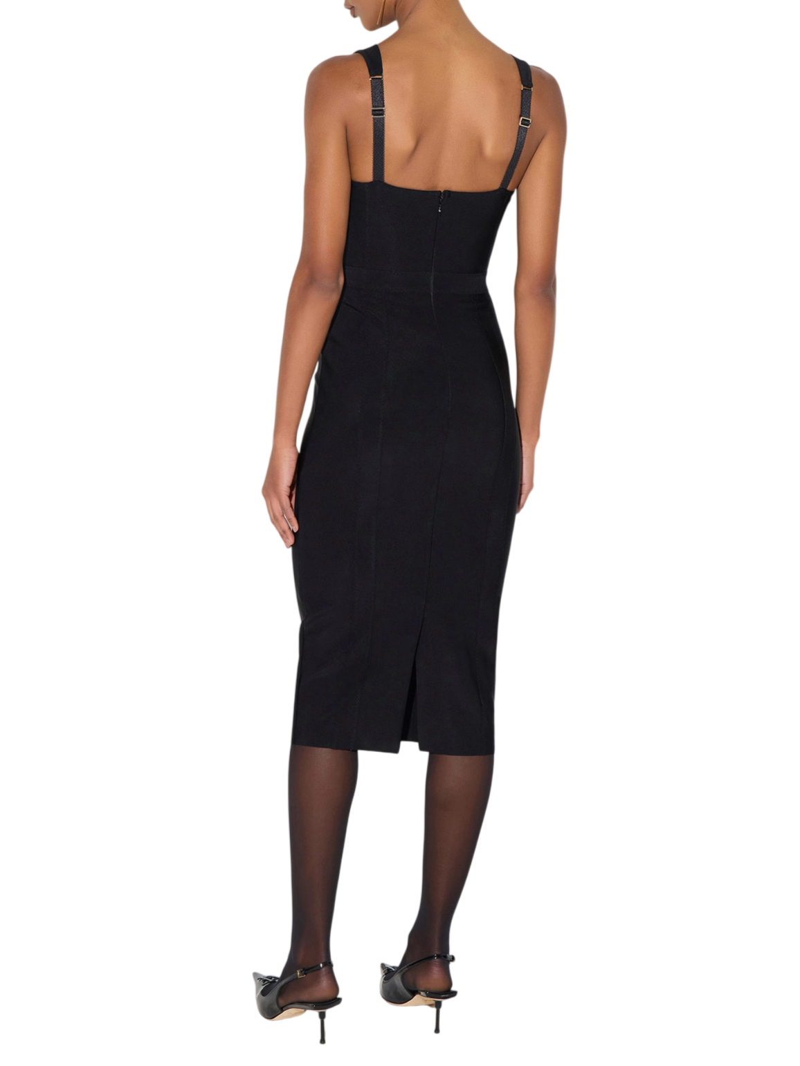 Elisabetta Franchi abito tubino donna in scuba stretch nero AB98566 110 ELISABETTA FRANCHI 