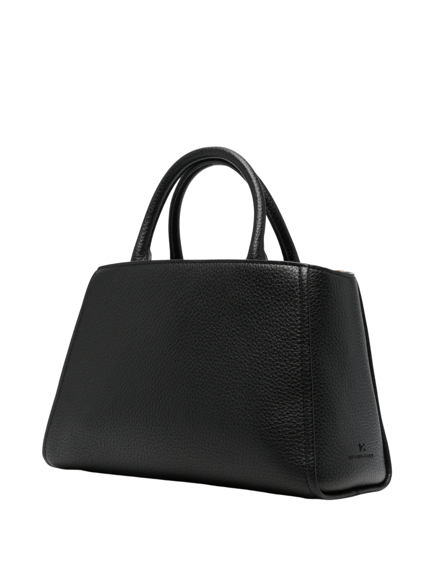 Elisabetta Franchi borsa donna in ecopelle martellata con placca logo nero BS06A66 110 ELISABETTA FRANCHI 
