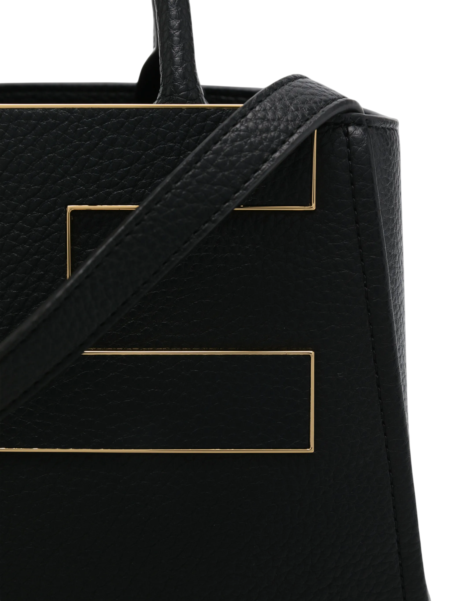 Elisabetta Franchi borsa donna in ecopelle martellata con placca logo nero BS06A66 110 ELISABETTA FRANCHI 
