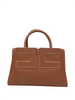 Elisabetta Franchi borsa donna in ecopelle martellata con placca logo cuoio