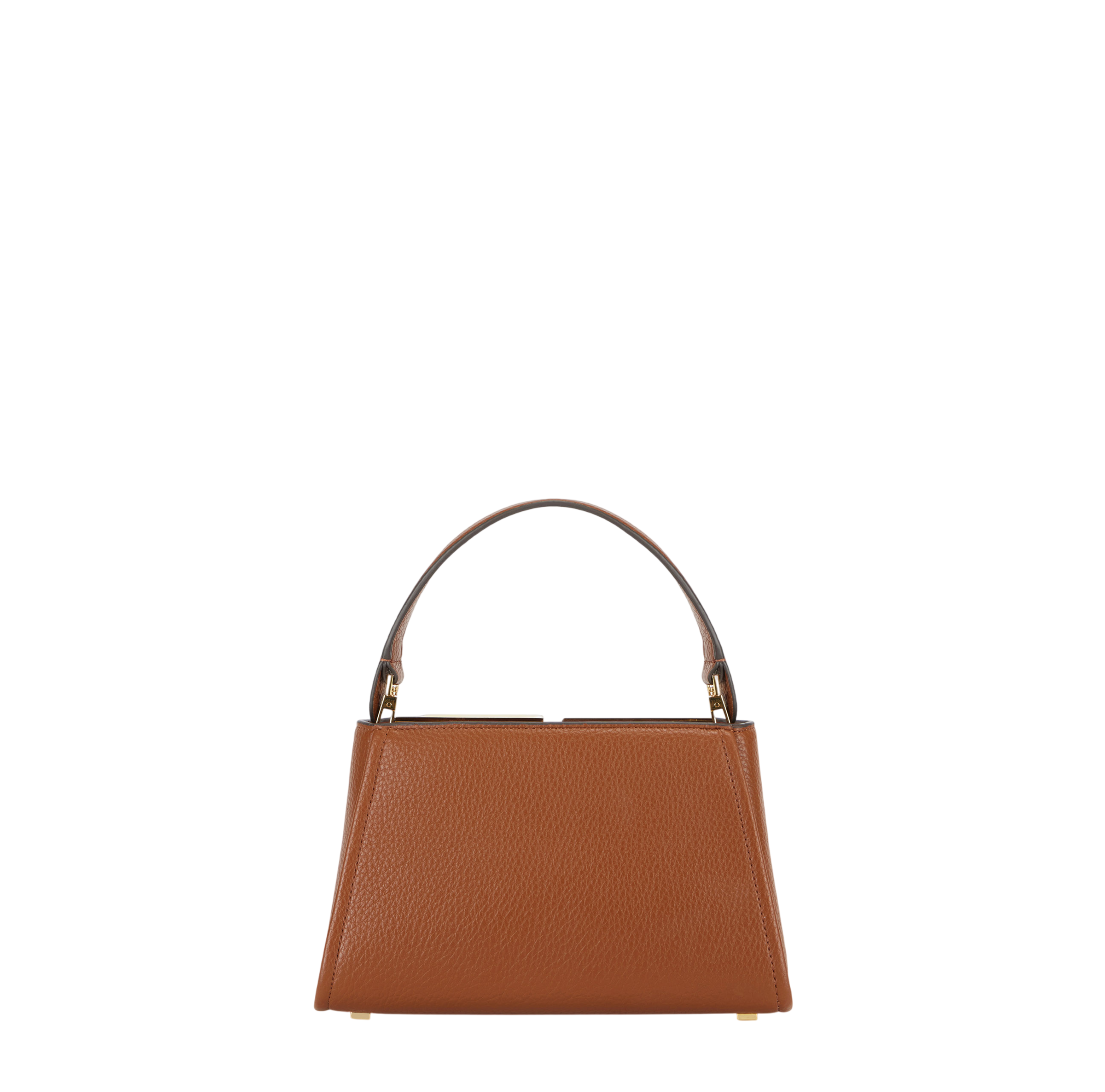 Elisabetta Franchi borsa a mano con tracolla placca logo marrone cuoio BS07A66 FK3 ELISABETTA FRANCHI 