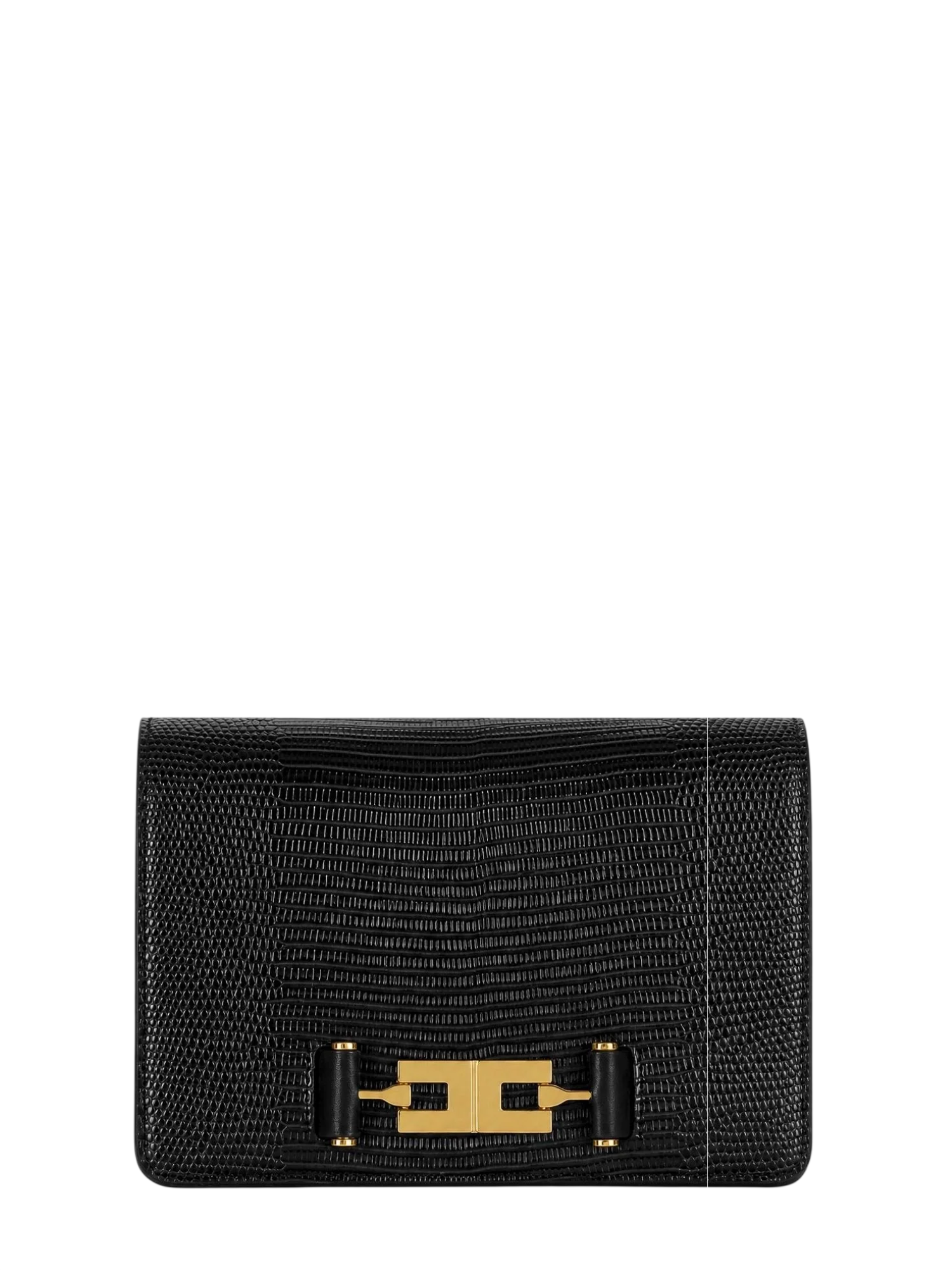Elisabetta Franchi borsa a tracolla in ecopelle stampa lucertola nero BS09A66 110 ELISABETTA FRANCHI 