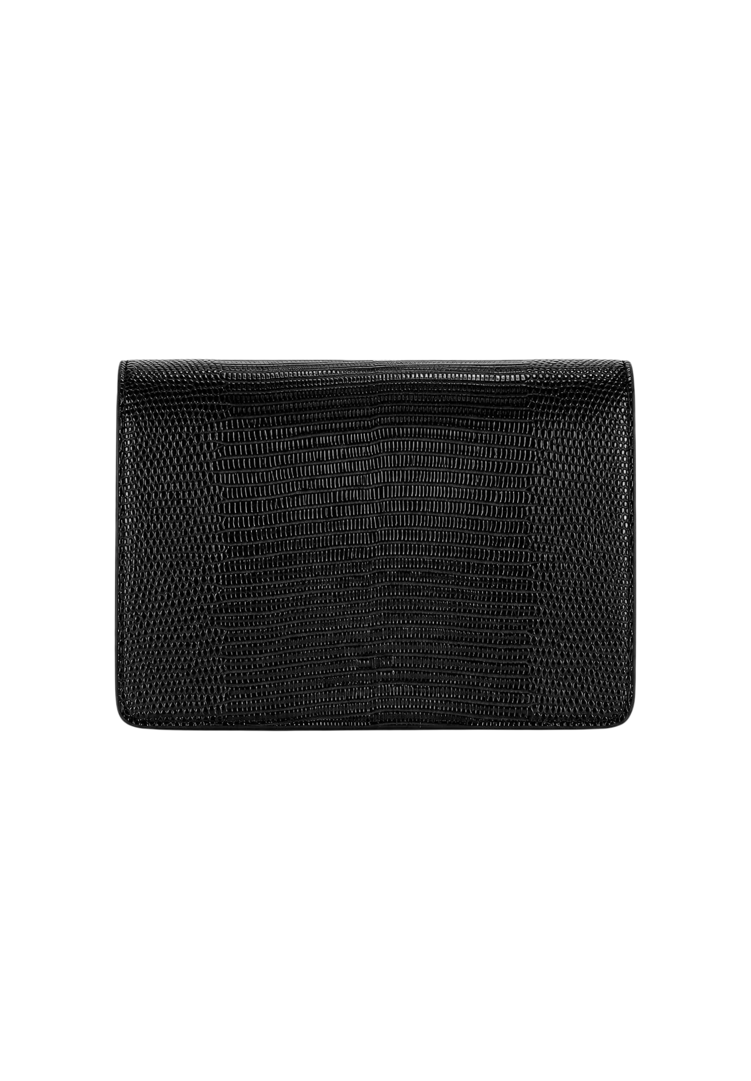 Elisabetta Franchi borsa a tracolla in ecopelle stampa lucertola nero BS09A66 110 ELISABETTA FRANCHI 
