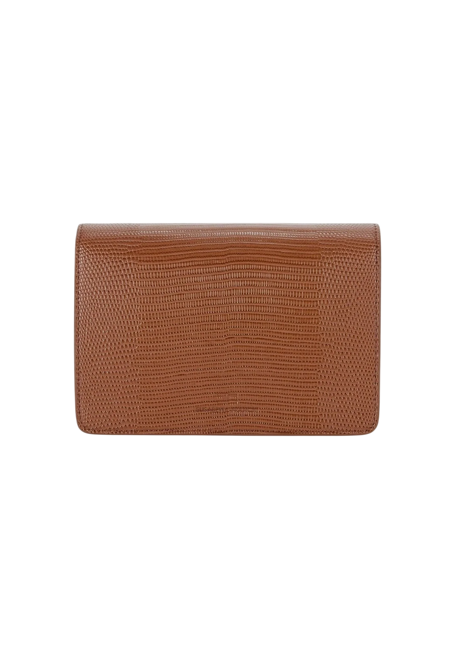 Elisabetta Franchi borsa a tracolla in ecopelle stampa lucertola cuoio BS09A66 FK3 ELISABETTA FRANCHI 