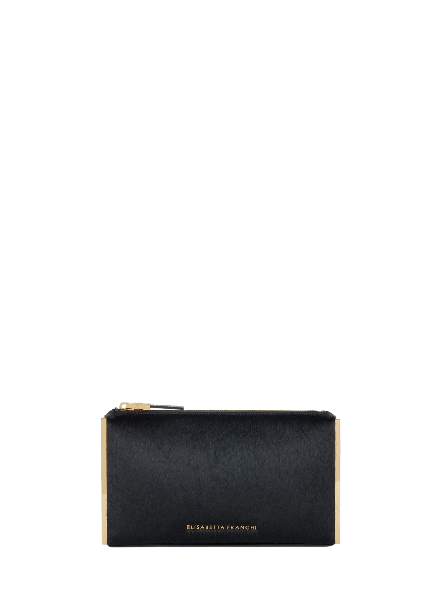 Elisabetta Franchi pochette in cavallino con dettagli metallici nero BS11A67 110 ELISABETTA FRANCHI 