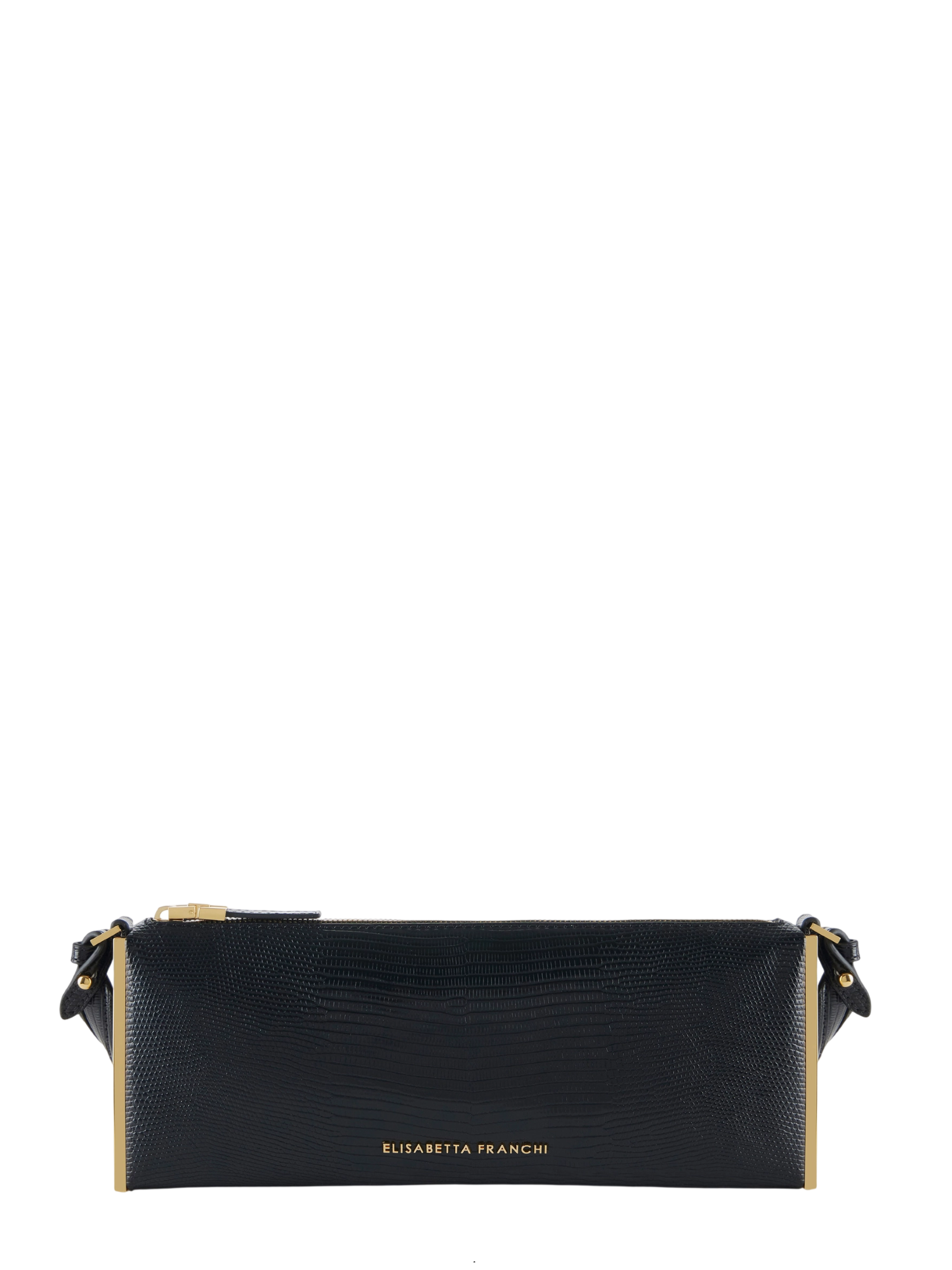 Elisabetta Franchi borsa a spalla in ecopelle stampa lucertola nero BS15A66 110 ELISABETTA FRANCHI 