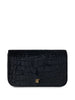 Elisabetta Franchi borsa a tracolla in velluto effetto cocco nero