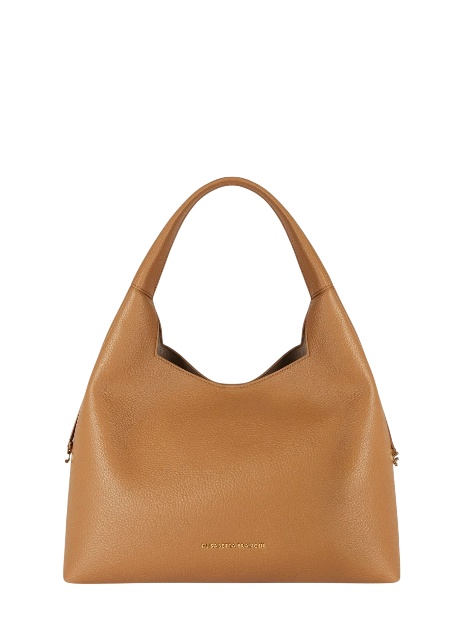 Elisabetta Franchi borsa hobo in ecopelle martellata con charms cuoio BS23A66 AI6 ELISABETTA FRANCHI 