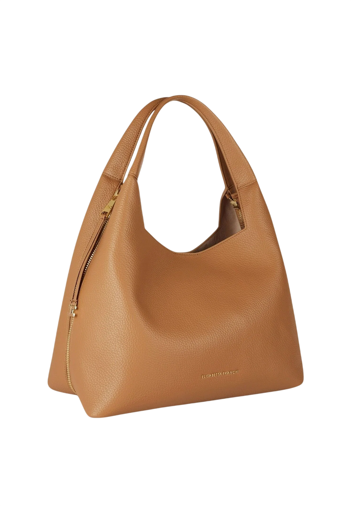 Elisabetta Franchi borsa hobo in ecopelle martellata con charms cuoio BS23A66 AI6 ELISABETTA FRANCHI 