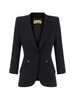 Elisabetta Franchi giacca blazer donna con dettagli logati nero