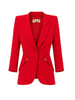 Elisabetta Franchi giacca blazer donna con dettagli logati rosso