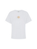 Elisabetta Franchi T-shirt donna in jersey con logo metallico panna