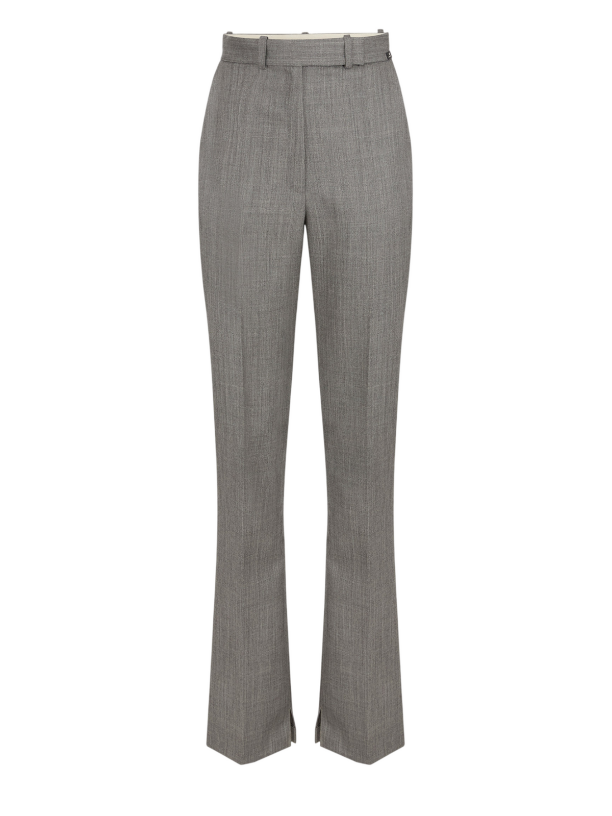 Elisabetta Franchi pantaloni a zampa donna in fresco lana grigio melange PA18667 431 ELISABETTA FRANCHI 