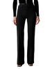 Elisabetta Franchi pantaloni a zampa in tessuto crepe nero