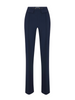 Elisabetta Franchi pantaloni a zampa in tessuto crepe blu