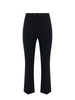 Elisabetta Franchi pantaloni donna trumpet crop in crepe nero