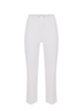 Elisabetta Franchi pantaloni donna trumpet crop in crepe avorio