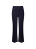 Elisabetta Franchi pantaloni donna trumpet crop in crepe blu
