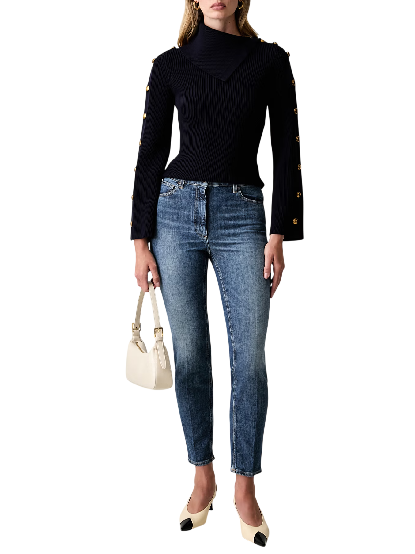 Elisabetta Franchi jeans donna slim lavaggio medio PJ11I66 139 ELISABETTA FRANCHI 