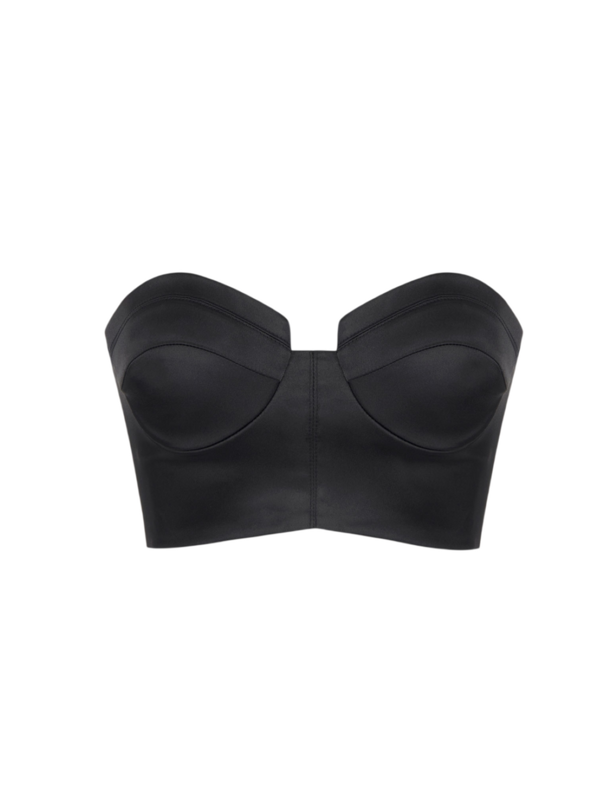 Elisabetta Franchi top crop in raso donna nero TO06966 110 ELISABETTA FRANCHI 