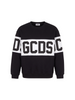 Gcds felpa unisex bambino con banda logo nero bianco