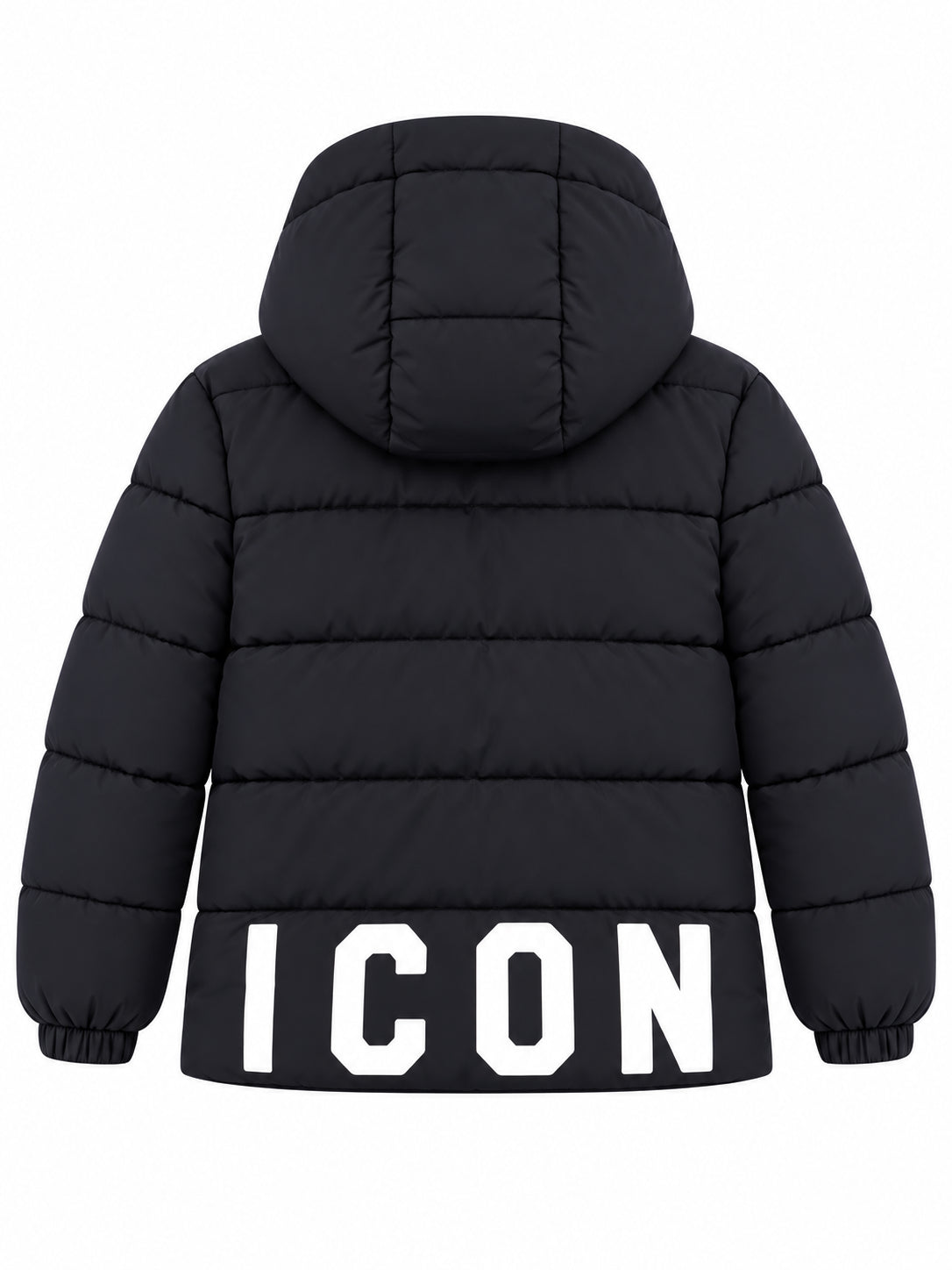 Icon piumino trapuntato bambino con cappuccio nero IBJK001349 9000 ICON 