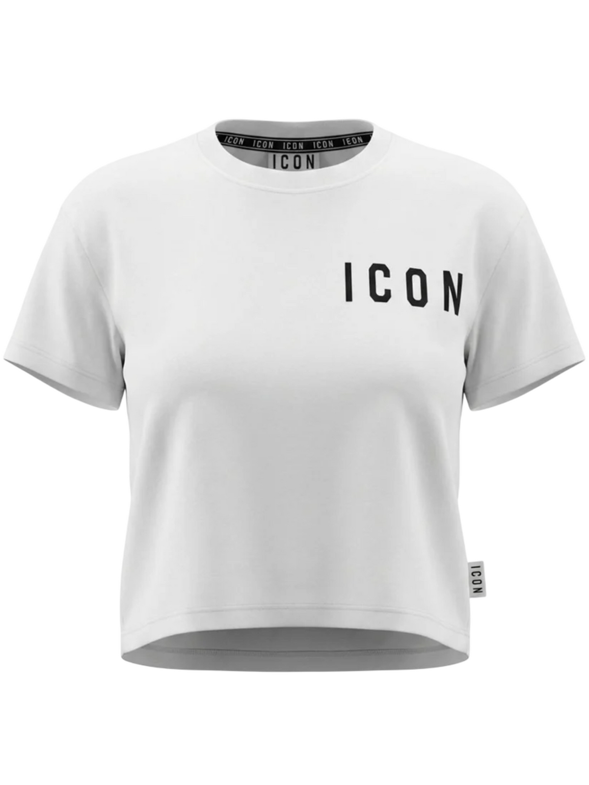 Icon T-shirt crop bambina manica corta panna IGKS001393 1001 ICON 