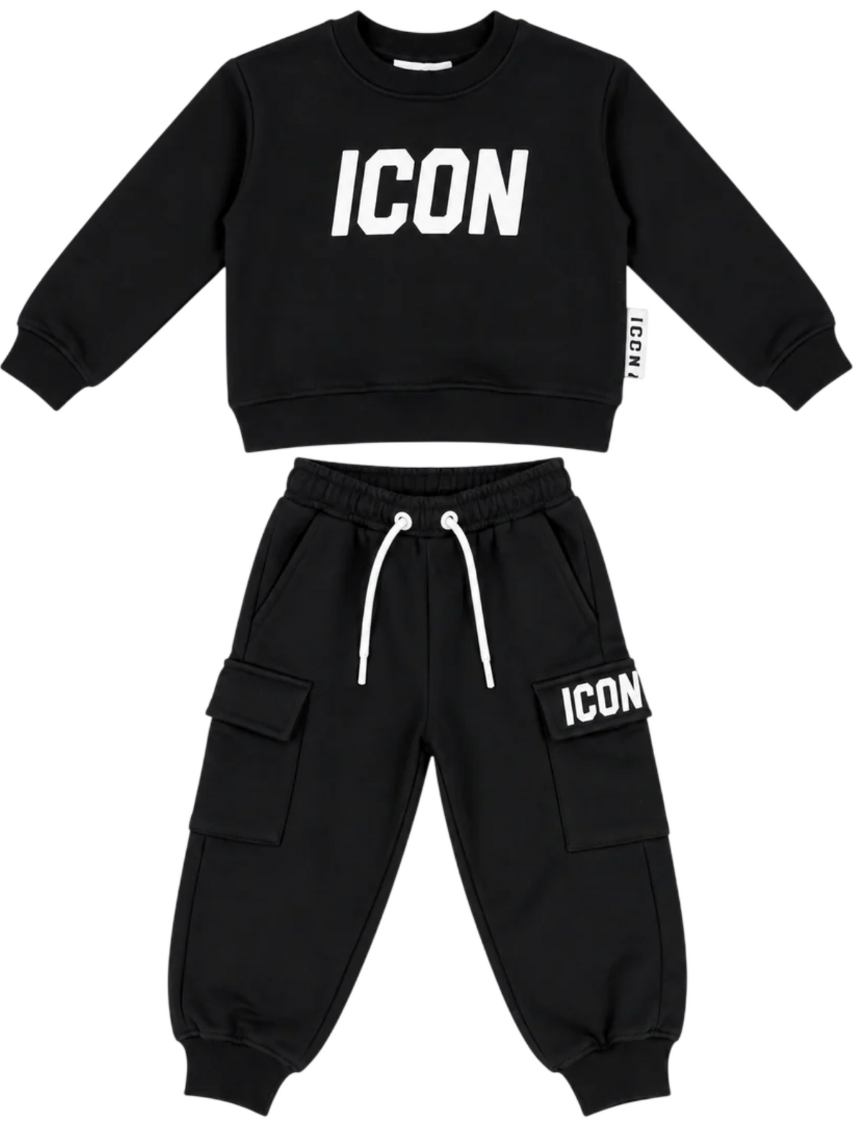 Icon tuta sportiva bambino con logo nero INBFS001461 9000 ICON 