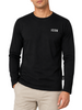 Icon T-shirt manica lunga uomo con ricamo logo nero