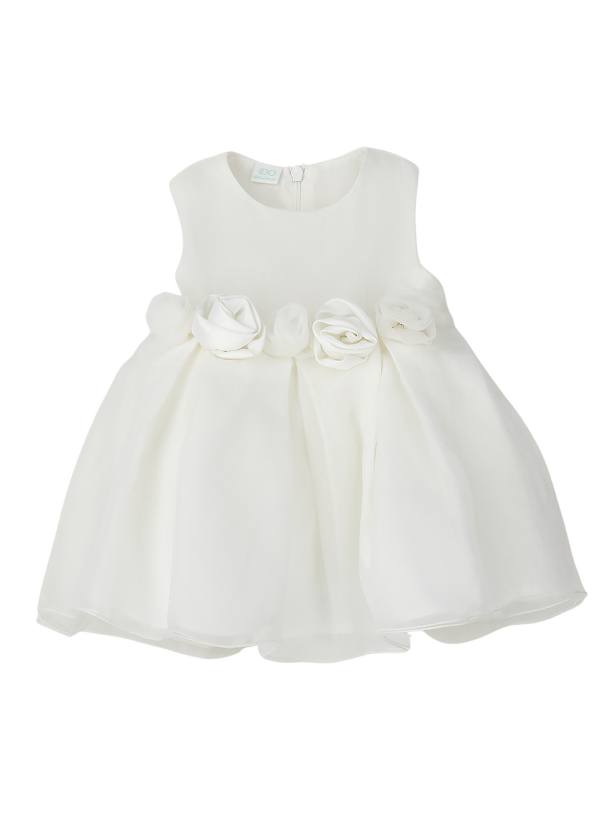 iDo abito cerimonia neonata in organza bianco 4H097 0112 iDO 