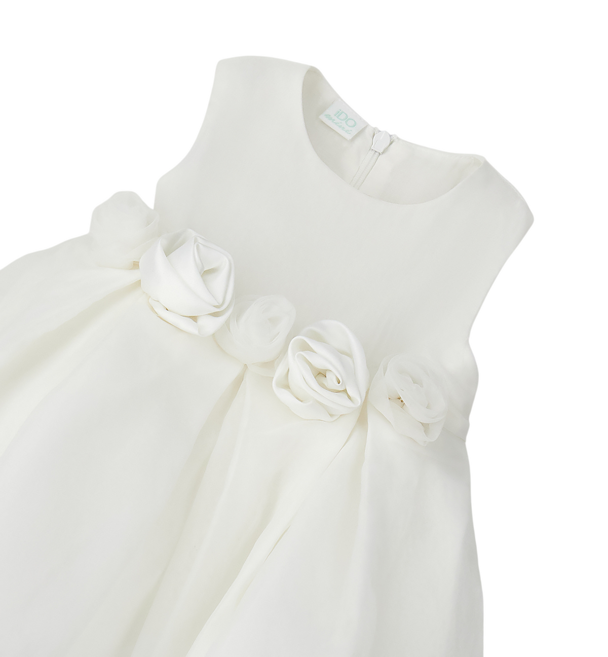 iDo abito cerimonia neonata in organza bianco 4H097 0112 iDO 